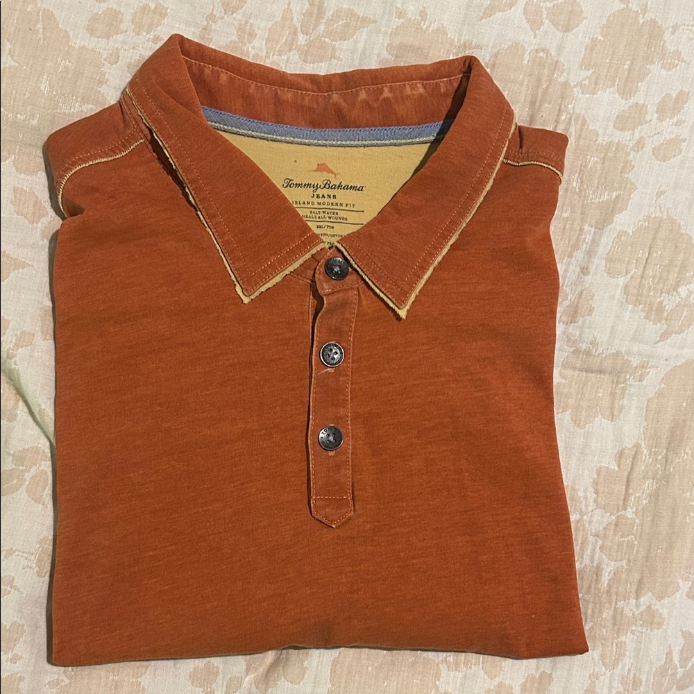 Tommy Bahama Men's Rust Polo Shirt